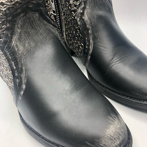 Corral Womens Distressed Cutout Shortie Zipper Boots Size US 11 - Picture 8 of 12